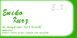 eniko kurz business card